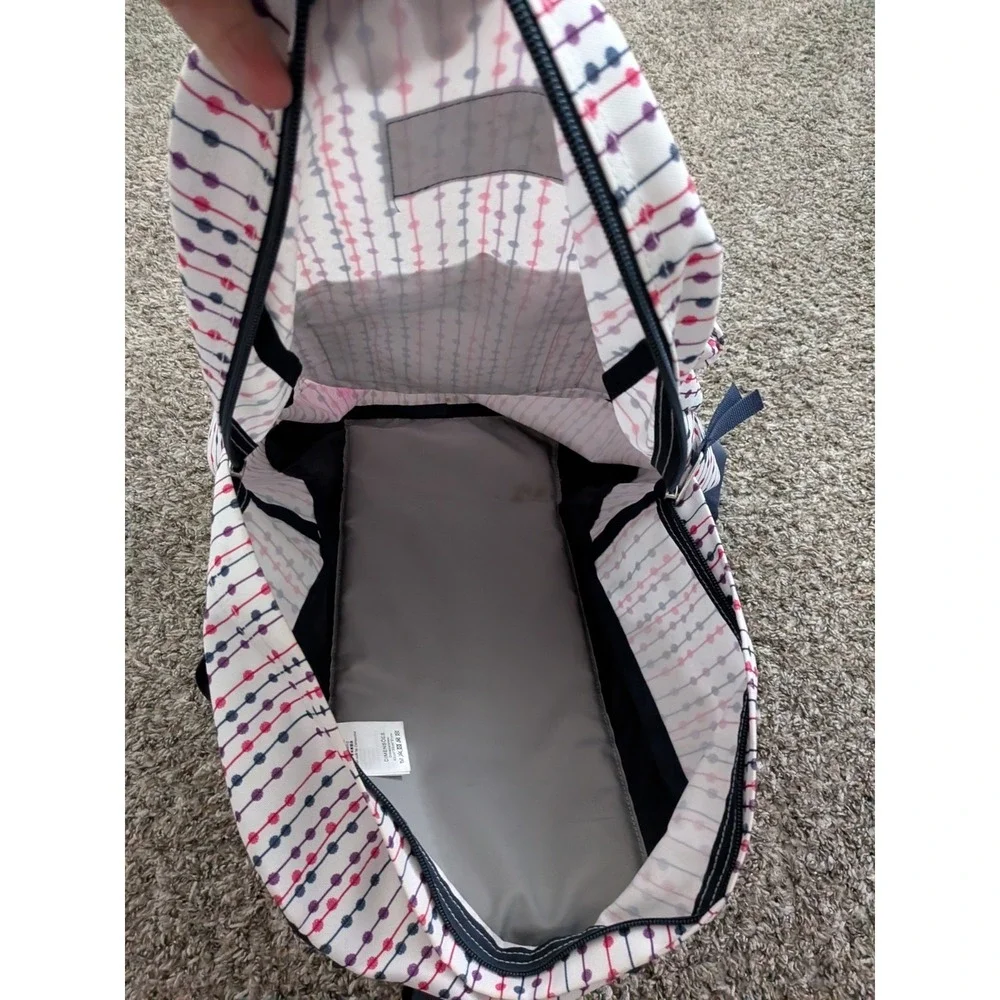 JanSport Superbreak‎ Backpack Two Pocket White With Dots JS00T501